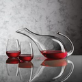 48 Oz. Reyna Crystalline Decanter w/ 4 Stemless Wine Glasses